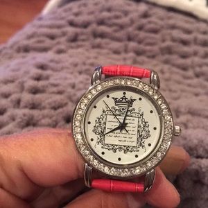 NWT Crown Watch Dark Pink Leather Band